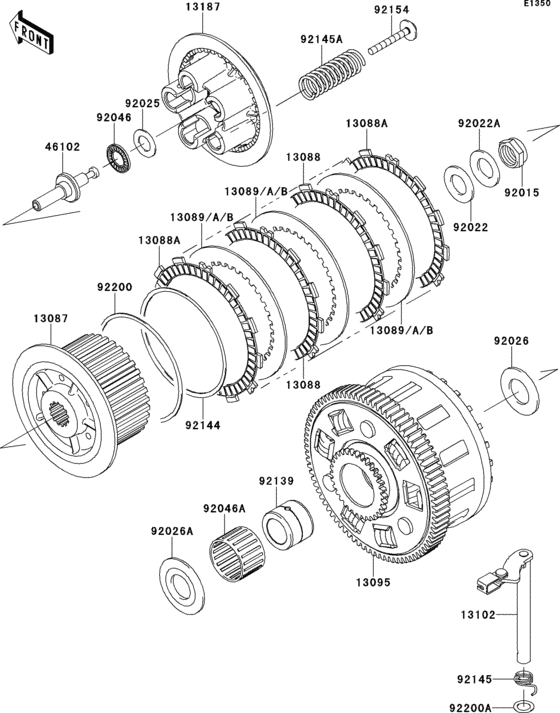 ZX1000 Сцепление