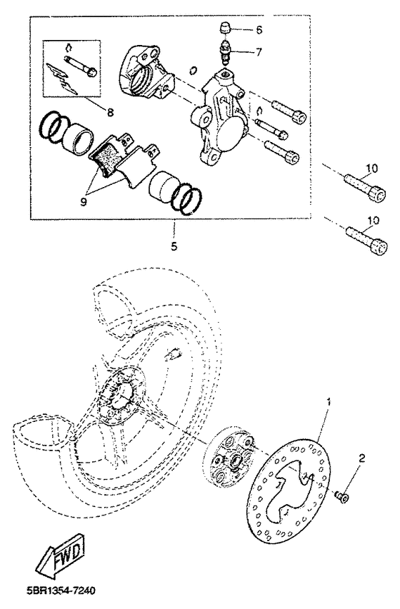 YQ50 Задний суппорт