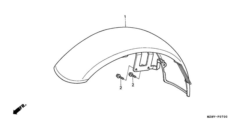 VT600CD Переднее крыло