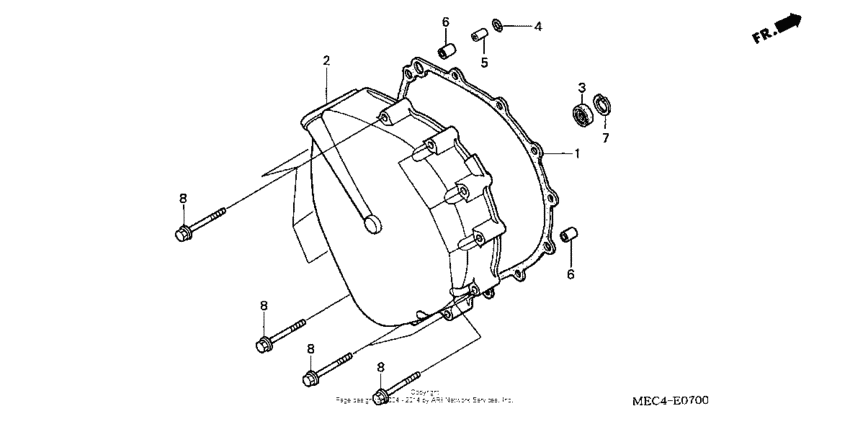 NRX1800D Кожух сцепления