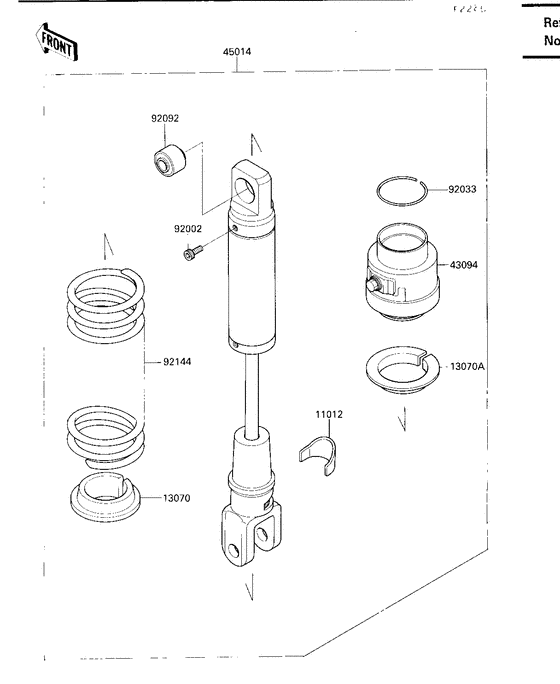 KL650 Абсорбер удавный в сборе задний