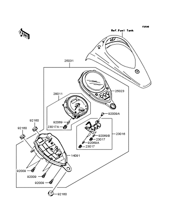 VN900 Спидометр