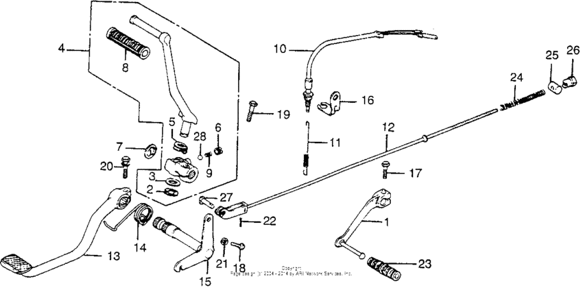 Kick arm + pedal