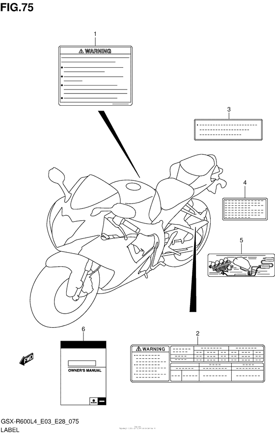 Label (Gsx-R600L4 E33)