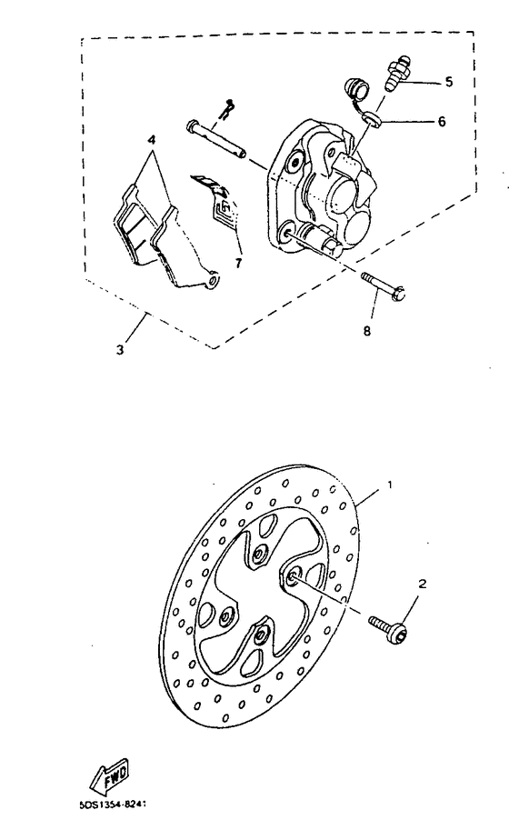YP125R Front brake. caliper