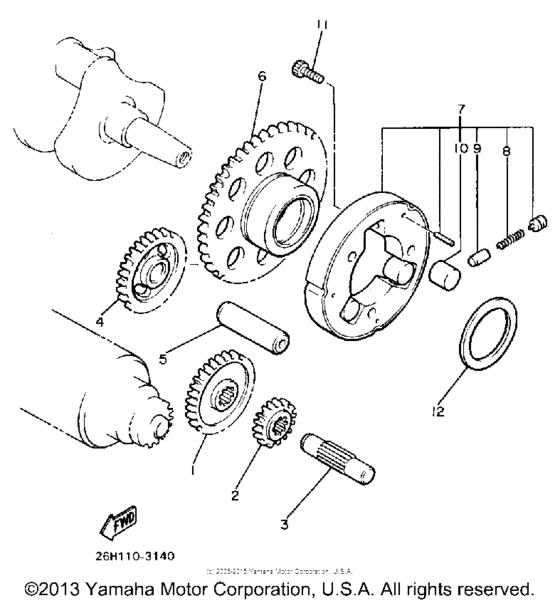XVZ13DS Муфта стартера