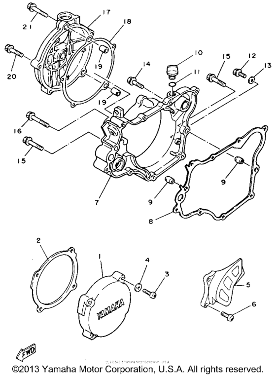 YZ125E Боковые крышки