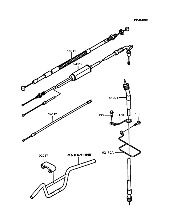 KMX80 Тросы управления