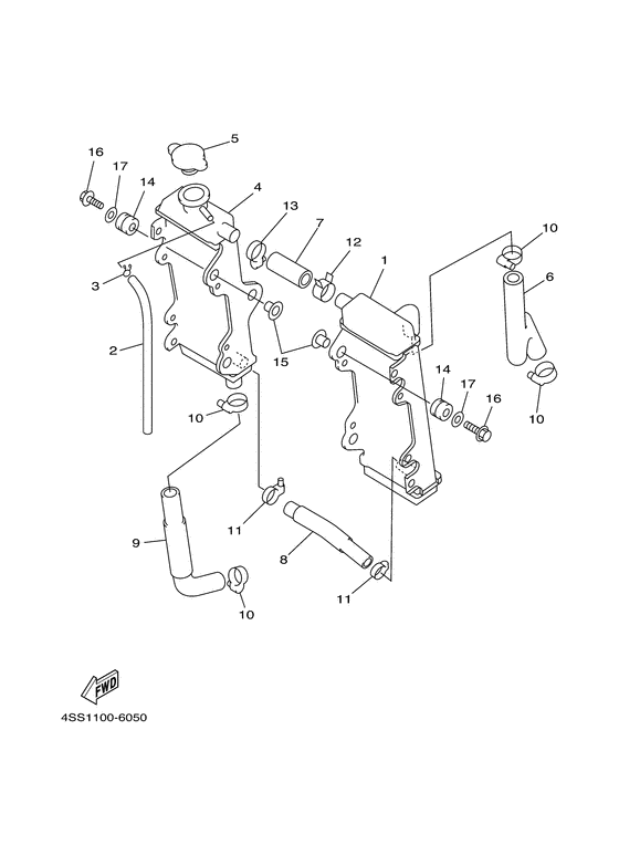 YZ125J Radiator. hose