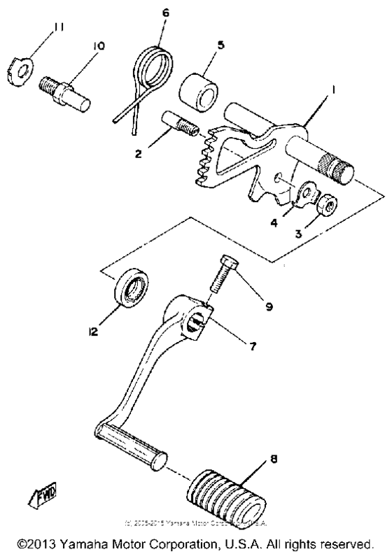Shift shaft pedal