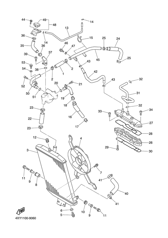 XVZ13TF Radiator. hose