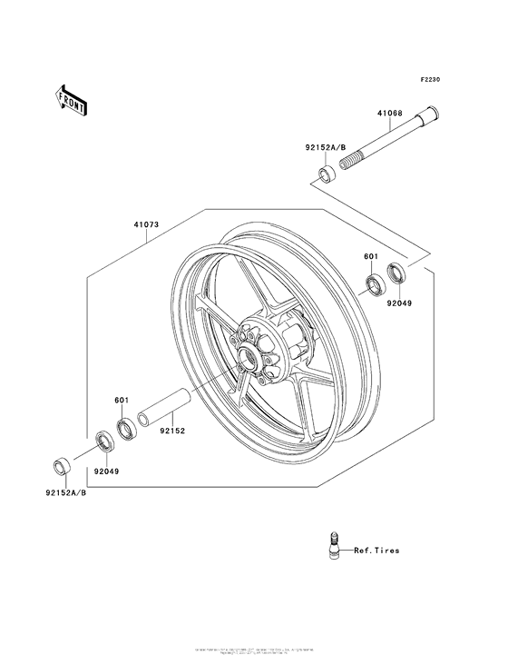  Переднее колесо