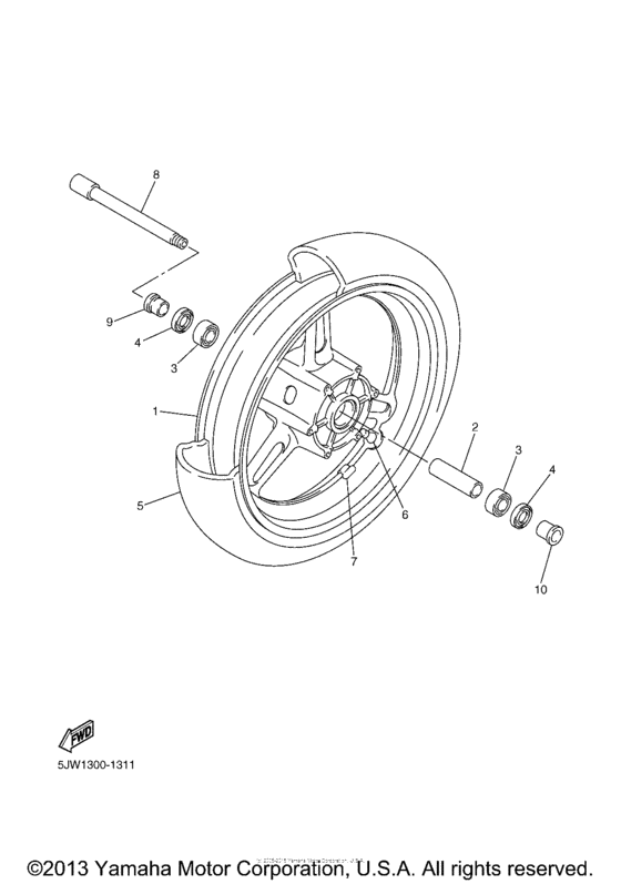 FJR1300R Переднее колесо