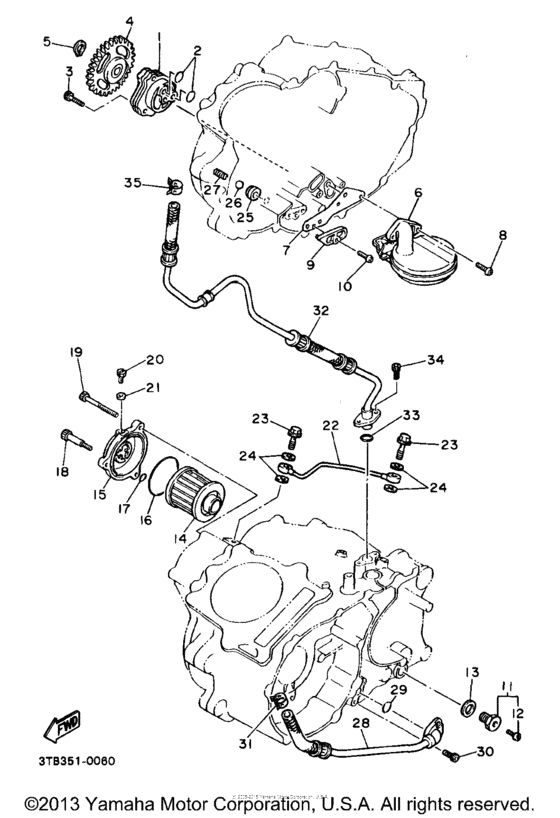 XT600EAC Масляный насос