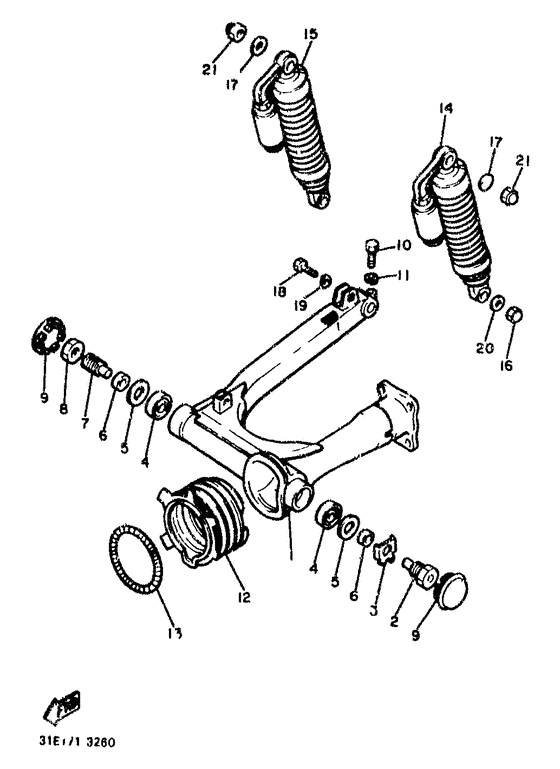 Rear arm. suspension