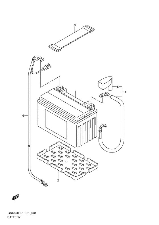 GSX650F Аккумулятор