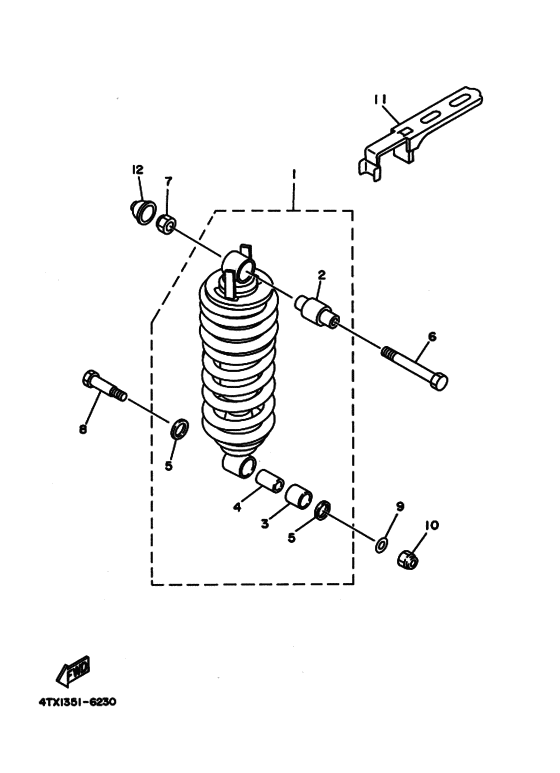 TDM850 Задняя подвеска