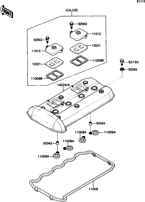 ZX1100 Крышка головки цилиндров