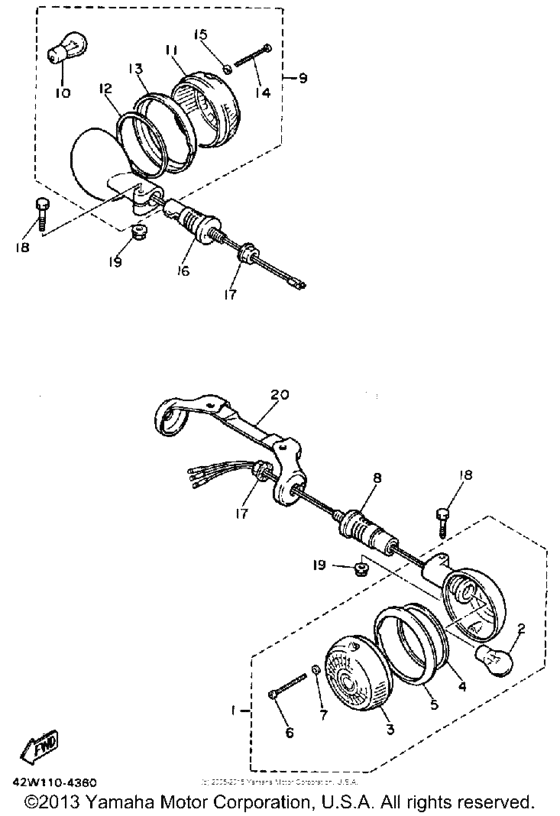 XV700N Поворотники