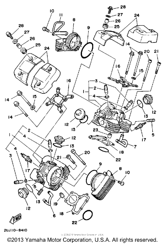 XV250 Головка цилиндров