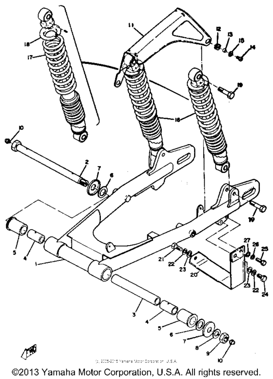Rear arm rear cushion