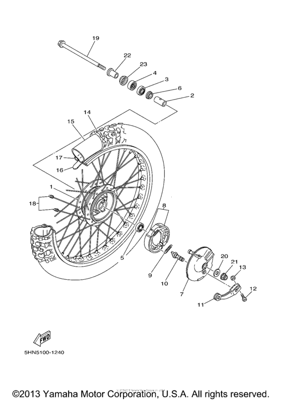 TTR90N Переднее колесо