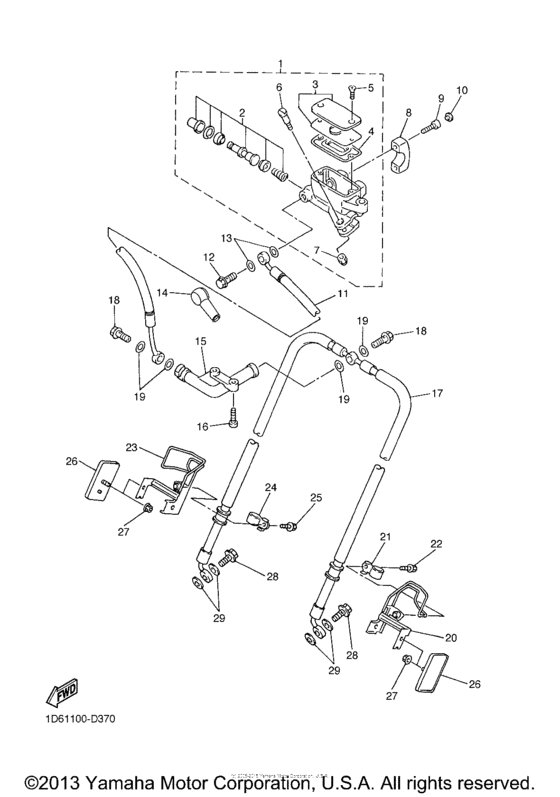 Front master cylinder brake