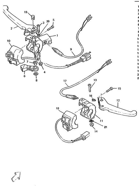 Handle switch. lever