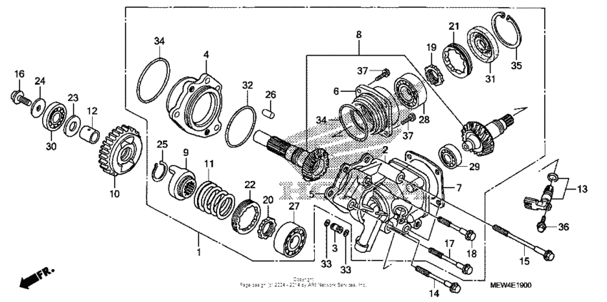 Side gear case