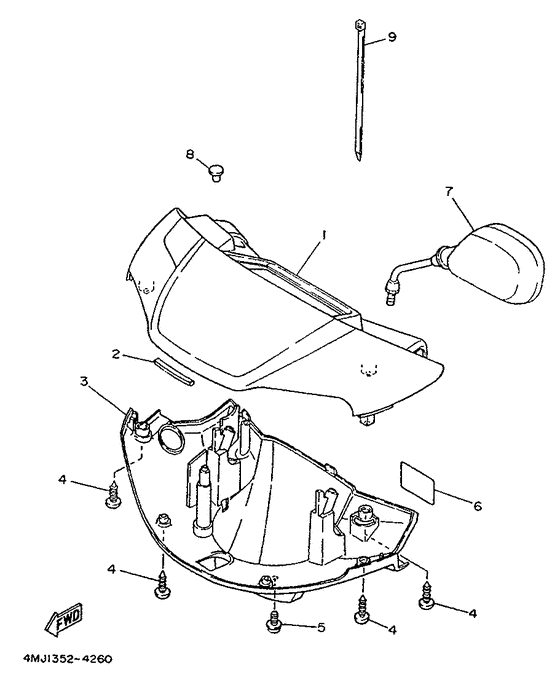 YA50R Обтекатель 1