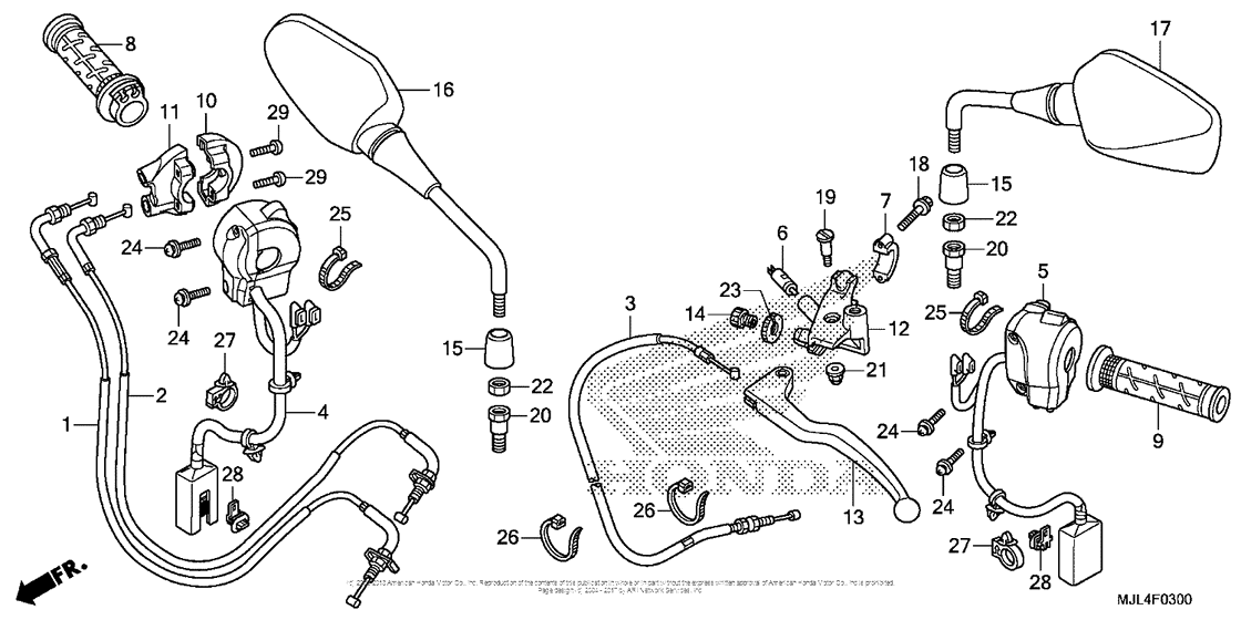 Handle Lever + Switch + Cable (Nc700X/nc750Xa)