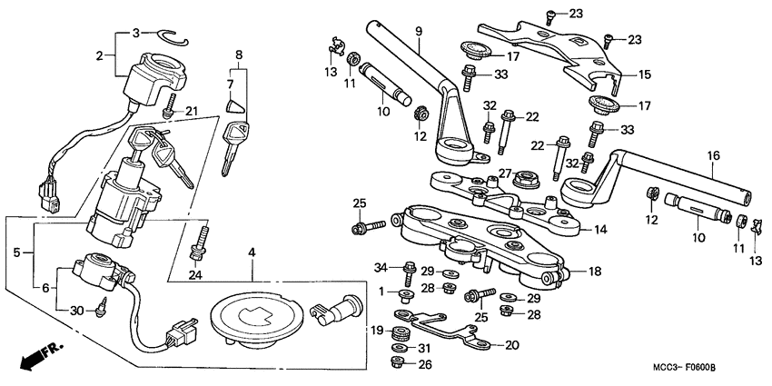 Handle pipe/top bridge