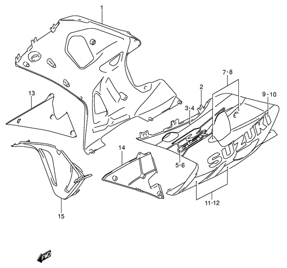 GSX-R750 Under cowling