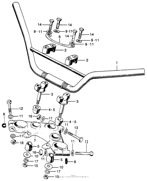 Handlebar + top bridge