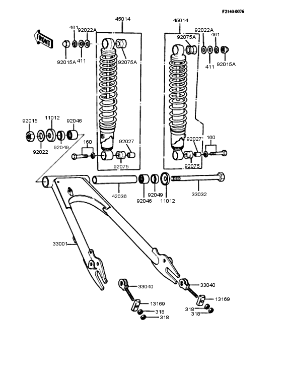 Swingarm/shock absorber
