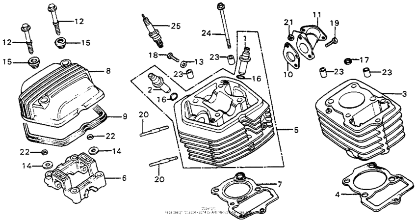 Cylinder head + cylinder