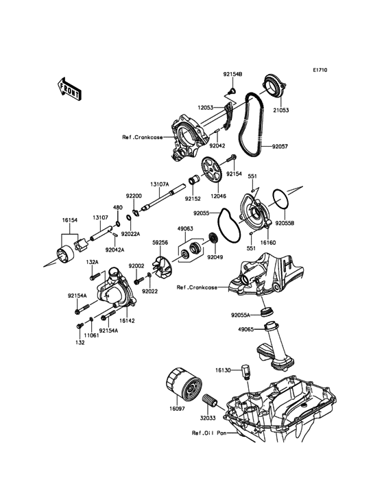 ZX1000 Масляный насос