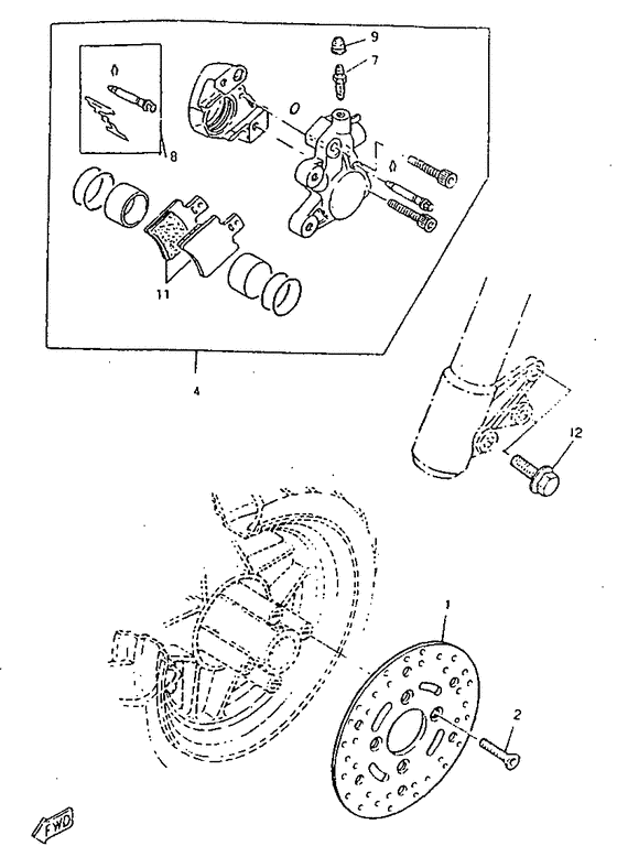 CW50RSP Front brake. caliper