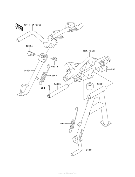 AX125 Подножка
