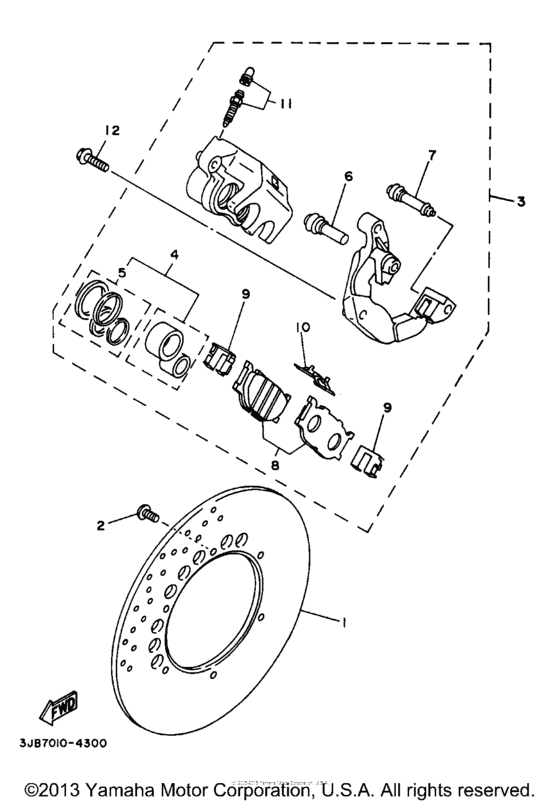 XV535JC Передний суппорт