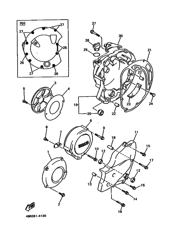 Crankcase cover ass`y  (v