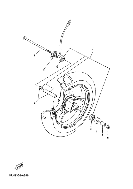 YN50 Переднее колесо