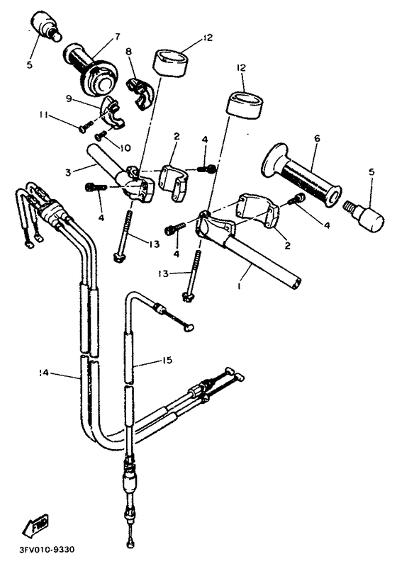 Steering handle. cable