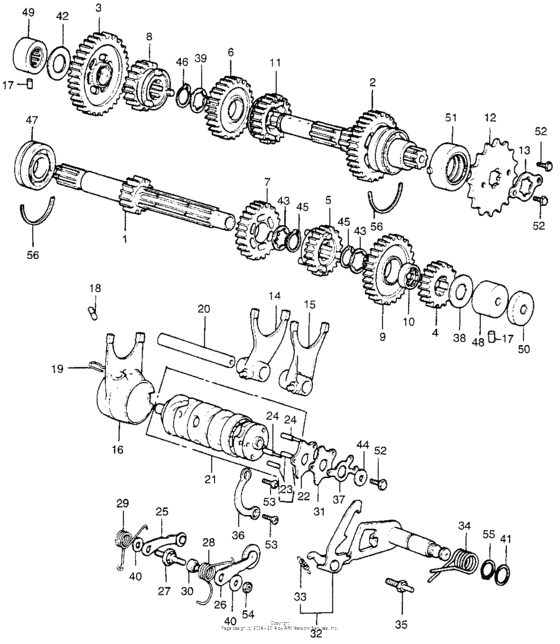 Transmission + gearshift