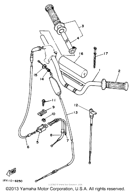 BW80T Handlebar-cable
