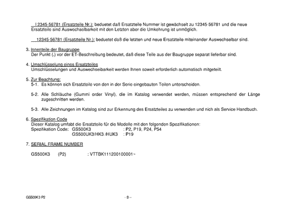 GS500 Catalog preface