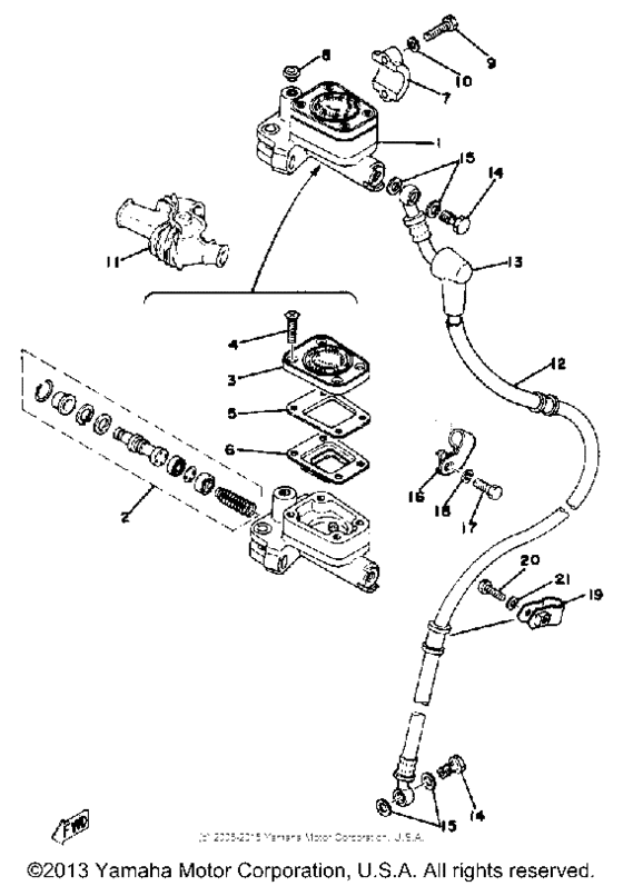 XS400SH Главный тормозной цилиндр