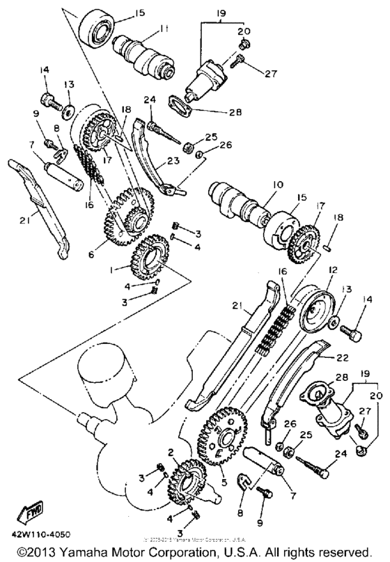 XV1100A Цепь механизма газораспределения