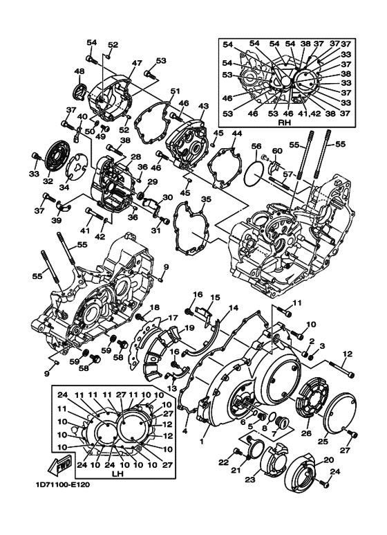 Crankcase cover ass`y  (v