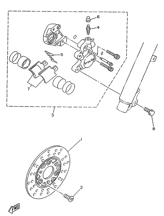 Front brake. caliper